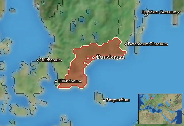 Map of Daucionia and its neighbours