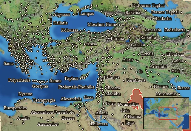 Map of Desertum and its neighbours