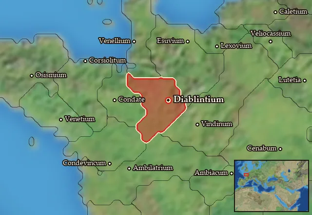 Map of Diablintia and its neighbours