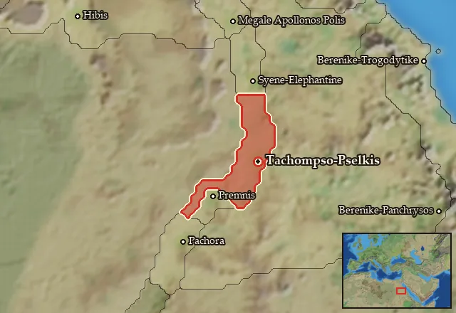 Map of Dodekaschoinos and its neighbours
