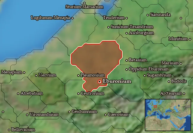 Map of Eburonia and its neighbours