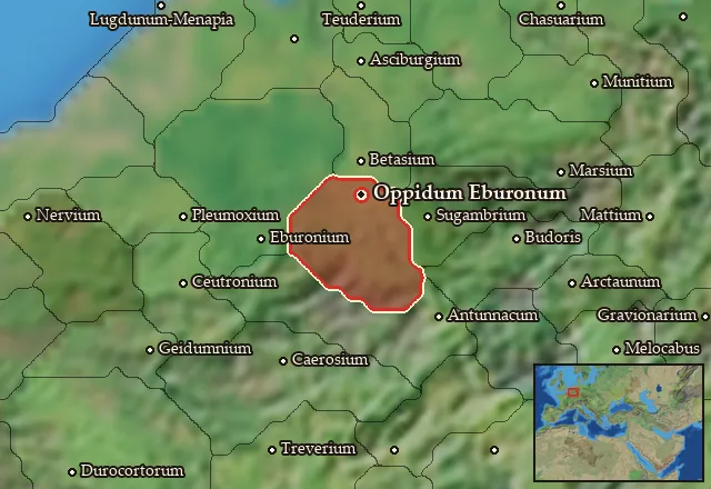 Map of Eburonia Orientalis and its neighbours