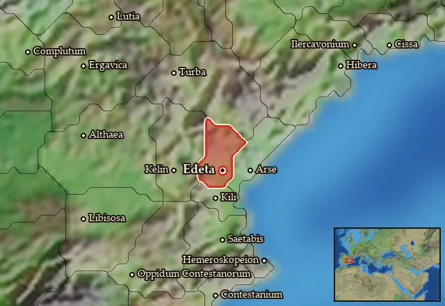 Map of Edetania and its neighbours