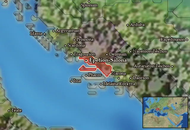 Map of Epetia-Salonitis and its neighbours