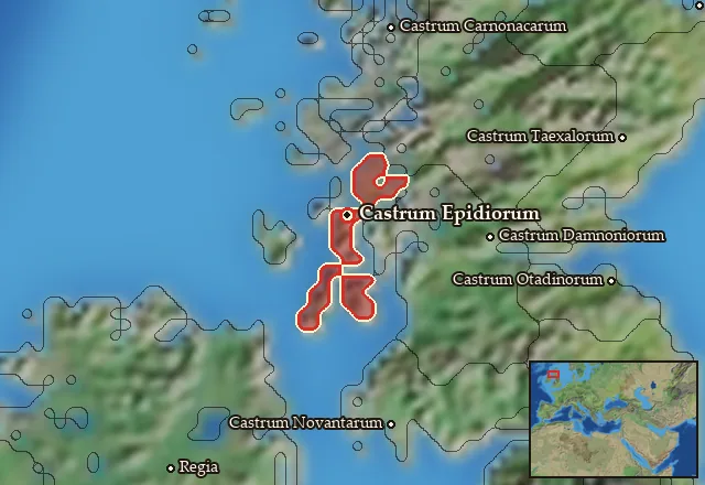 Map of Epidia and its neighbours
