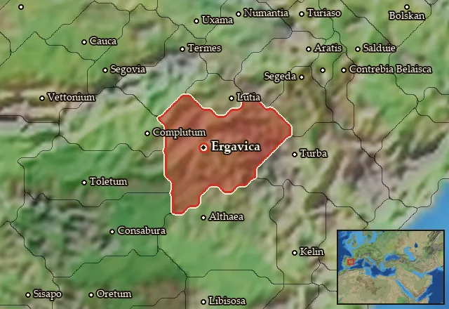 Map of Ergavicia and its neighbours