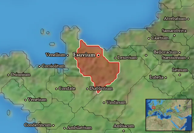 Map of Esuvia and its neighbours
