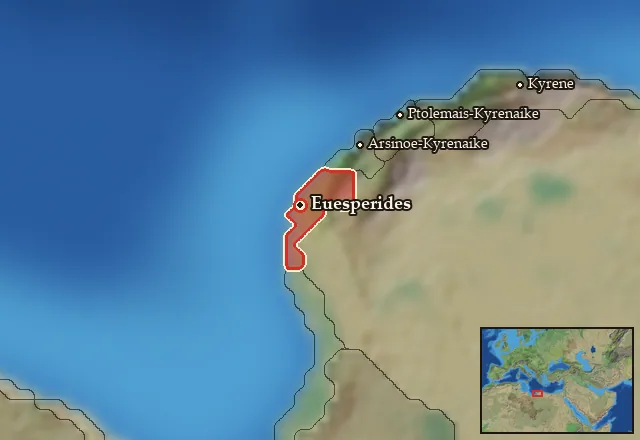 Map of Euesperidai and its neighbours