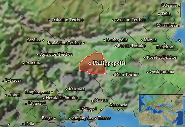 Map of Eumolpia and its neighbours