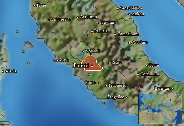 Map of Faliscia and its neighbours