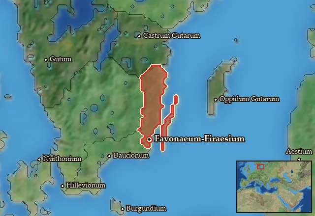 Map of Favonaea-Firaesia and its neighbours