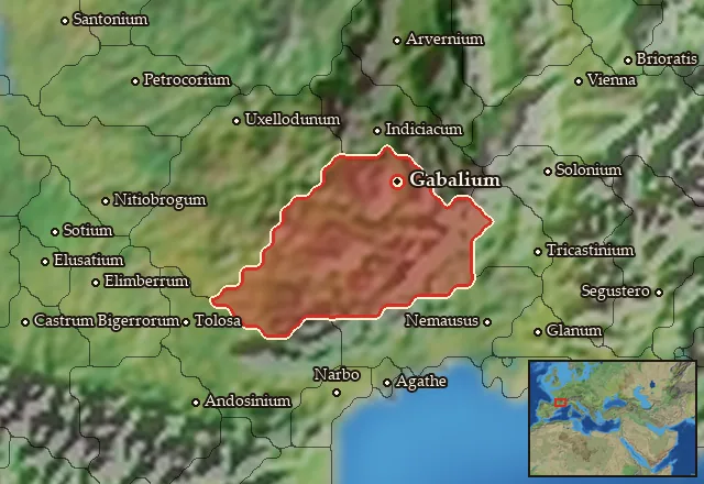 Map of Gabalia-Rutenia and its neighbours