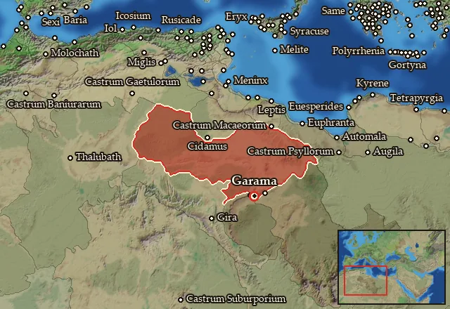 Map of Garamantia and its neighbours