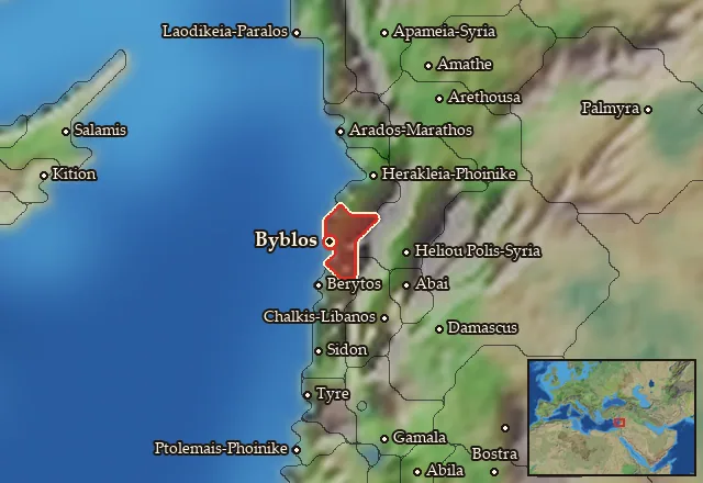 Map of Gebal and its neighbours