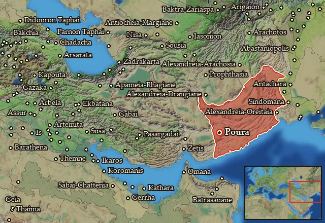 Map of Gedrosia and its neighbours