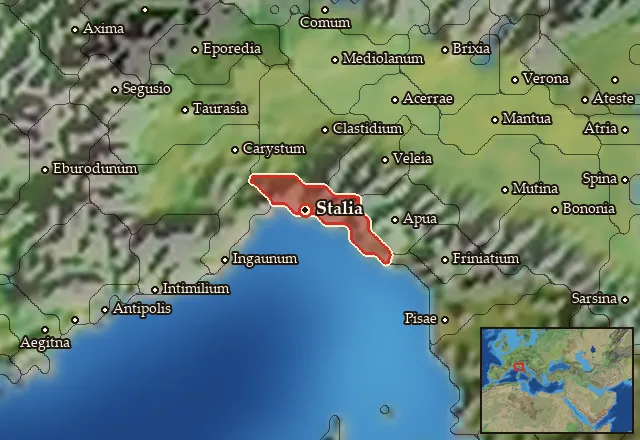 Map of Genuatia-Tigullia and its neighbours