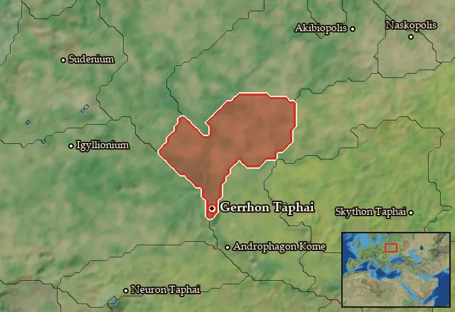 Map of Gerrhoia and its neighbours