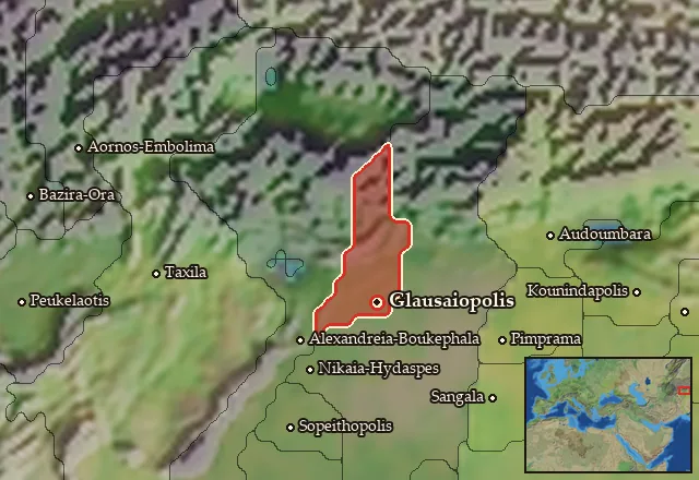 Map of Glausaia and its neighbours