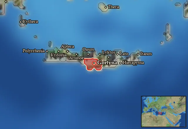 Map of Gortynia and its neighbours
