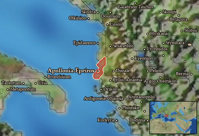 Map of Gylakeia and its neighbours