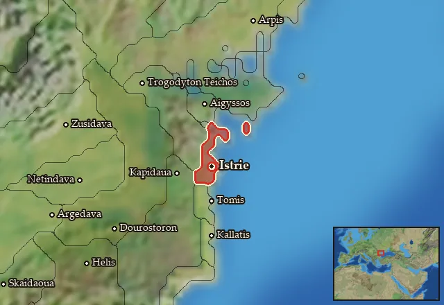 Map of Halmyris and its neighbours