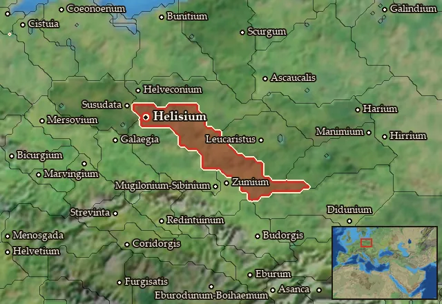 Map of Helisia and its neighbours