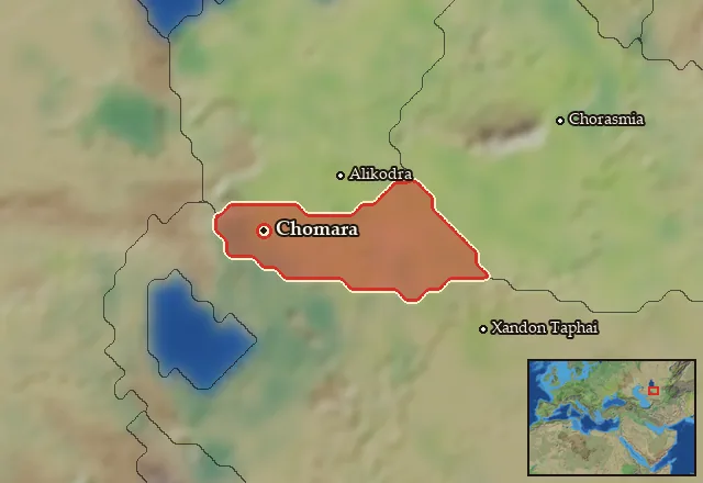 Map of Hesperos Chorasmene and its neighbours