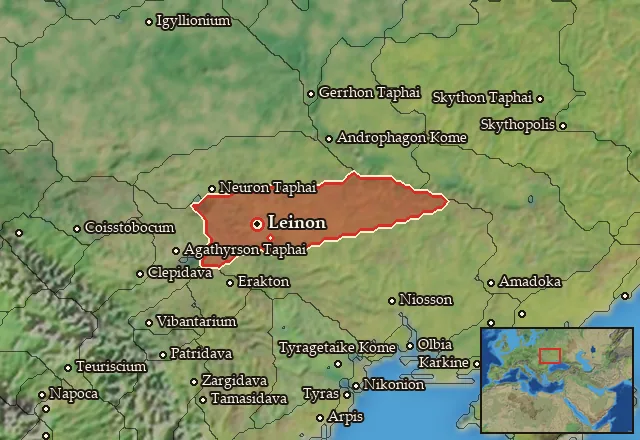 Map of Hesperos Georgike Skythia and its neighbours