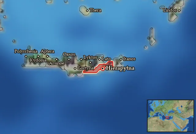 Map of Hierapytnia and its neighbours