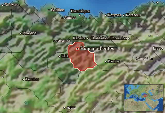 Map of Hieratikos Pontos and its neighbours