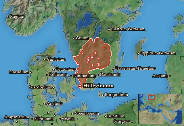 Map of Hillevionia and its neighbours