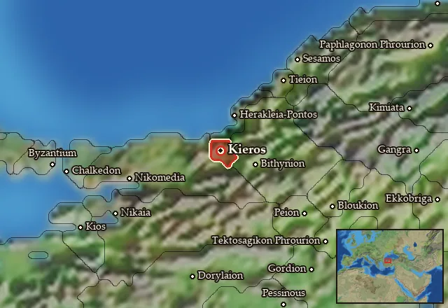 Map of Hypios and its neighbours