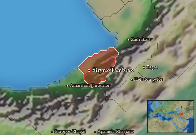 Map of Hyrkania and its neighbours
