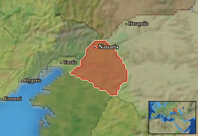 Map of Iaxamataia and its neighbours