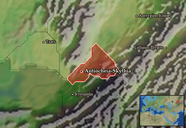 Map of Iaxartes and its neighbours