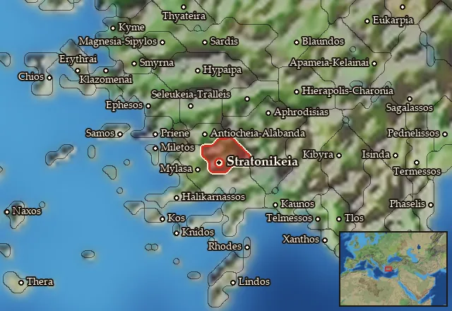 Map of Idrias and its neighbours