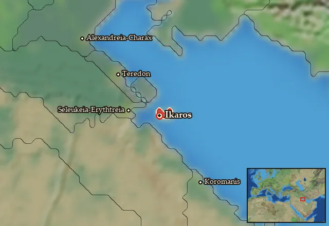 Map of Ikaros and its neighbours
