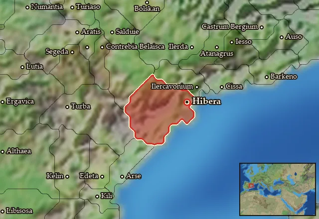 Map of Ilercavonia and its neighbours