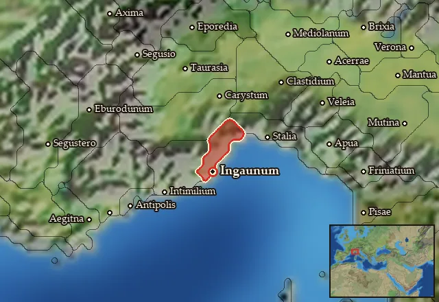 Map of Ingaunia and its neighbours