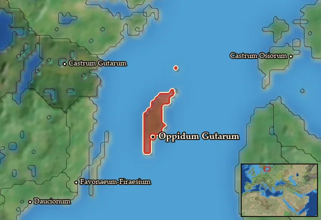 Map of Insula Gutarum and its neighbours