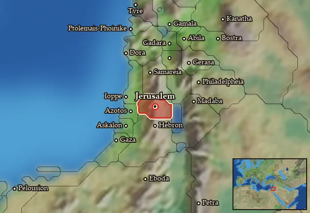 Map of Ioudaia and its neighbours