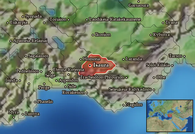 Map of Isauria and its neighbours