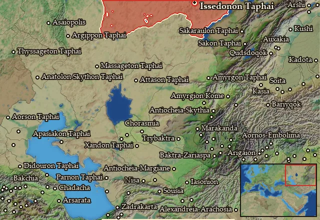 Map of Issedonia and its neighbours