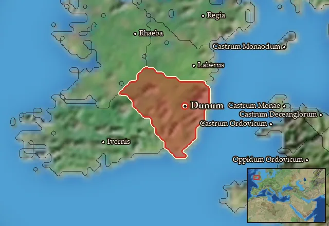 Map of Ivernia Orientalis and its neighbours