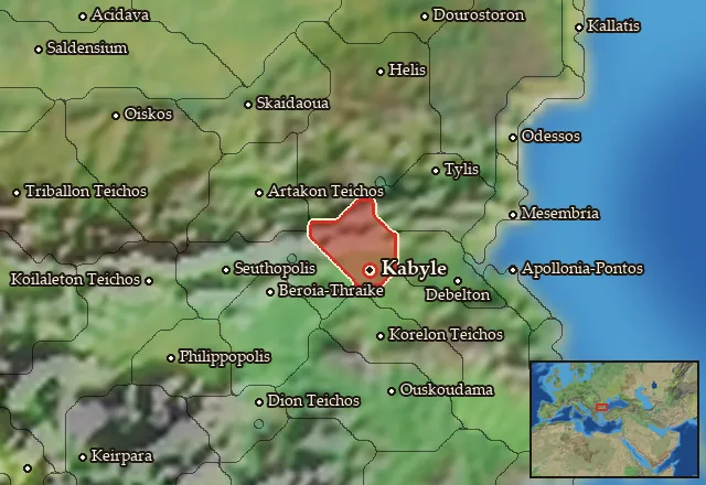 Map of Kabylia and its neighbours