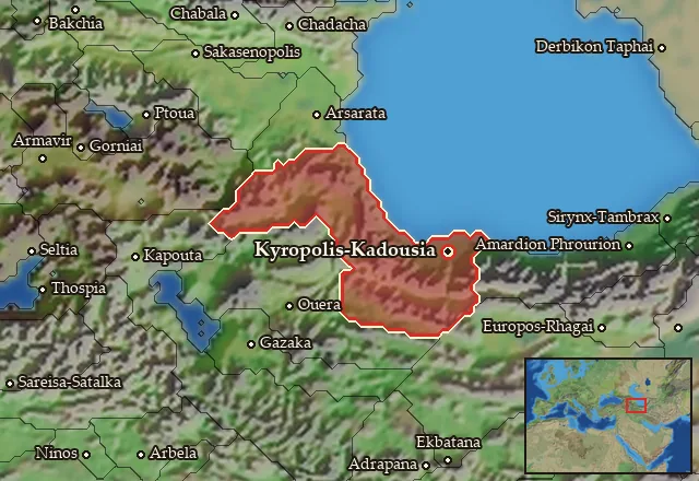 Map of Kadousia and its neighbours