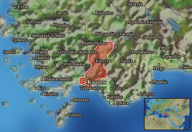Map of Kalbia and its neighbours