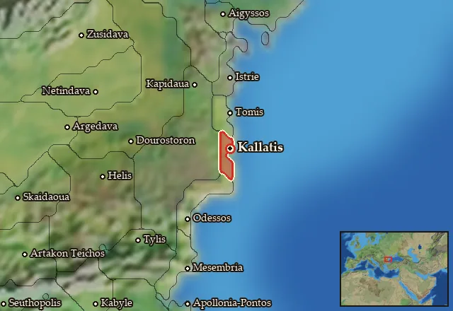 Map of Kallatia and its neighbours