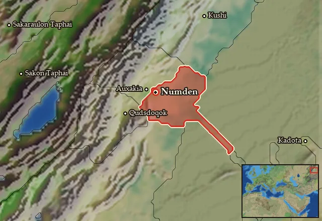 Map of Kamuk and its neighbours