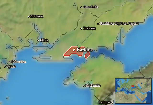 Map of Karkinitis and its neighbours